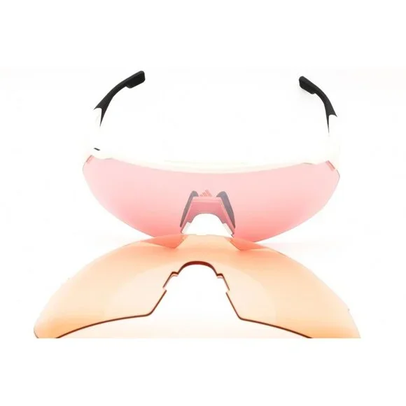 NEW ADIDAS SUNGLASSES SP0093 21U SHIELD WOMEN WHITE/PINK 